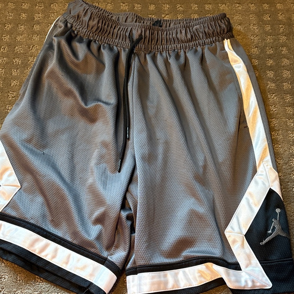 Jordan Gray and White Athletic Shorts